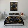 Black Rose with Wings and Crown Bedding Duvet Cover Set  (1*Duvet Cover 2*Pillowcases, without duvet insert)