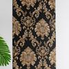 European Luxury Black Gold Damask Wallpaper Roll 3D Embossed Pvc  Wallcovering Mural Decor Wallpapers for Living Room Bed Room