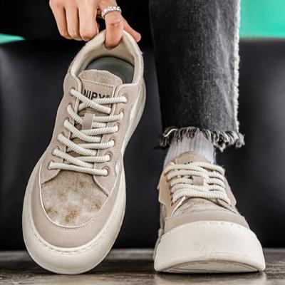 Mode Herren Casual Low Top Dicksohliger Canvas Schuh 2025 Herbst Neuer Modetrend Vielseitig Bequem Nischendesign Plateau-Sneakers
