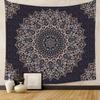 Boho Chic Wall Tapestry With Moon Phase Floral Starry Sky Design Bedroom Yoga Studio Decor