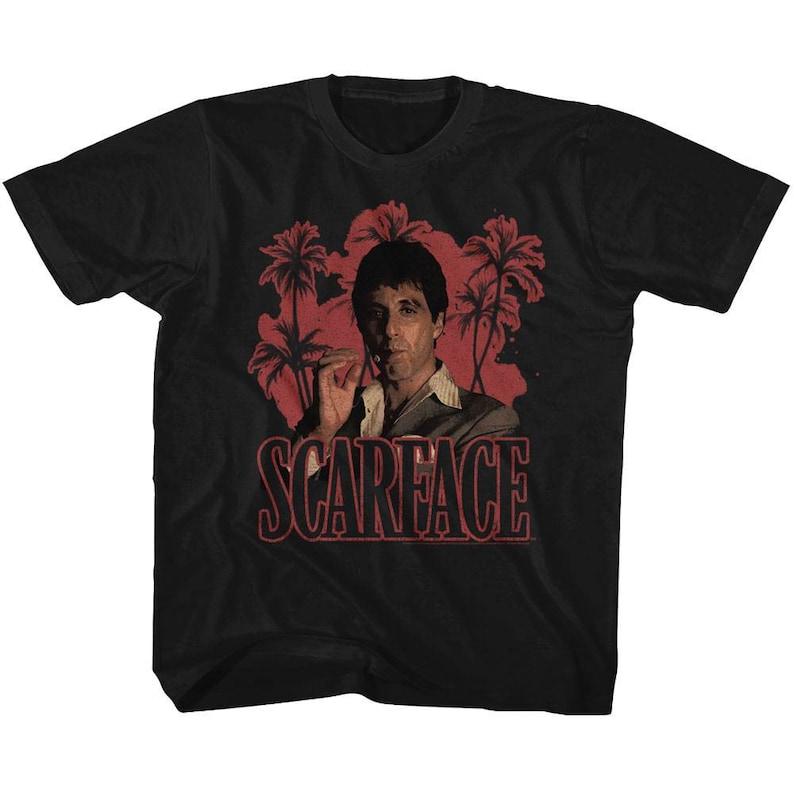 Scarface Red Palms Black Toddler T-Shirt 100