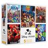Ceaco - Disney/Pixar 5-in-1 Multipack Jigsaw Puzzle Set: Monsters University (MU, Incredibles, Toy Story 2, Cars, Inside Out)