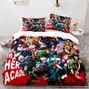 New Anime My Hero Academy Bedding Set Anime Characters Duvet Cover Set 3D Quilt Bed Set Queen King Size Boys Home Textile
