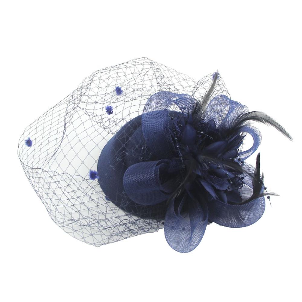 Hair Accessories Cocktail Tea Party Feathers Mesh Flower Veil Headband Fedoras Hat Hair Clip Fascinators Hat