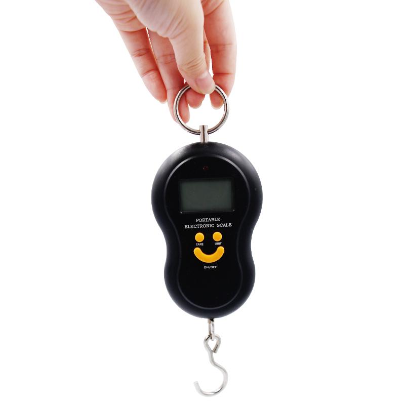 New Arrival Smile Face Hanging Fishing Scale Models 50Kg *10g Electronic BackLight Luggage Pocket Weight Kg Lb OZ