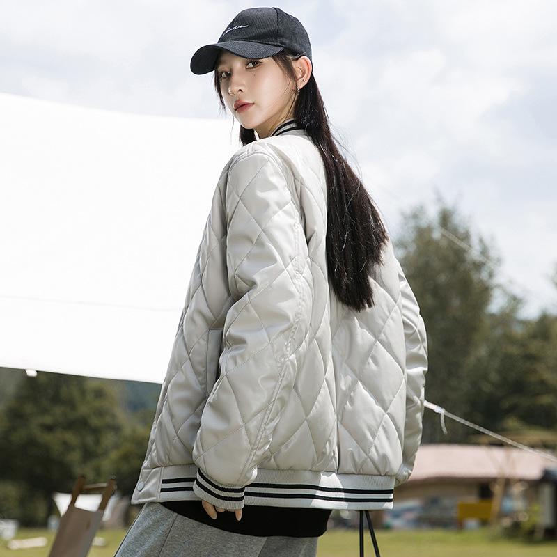 Couple's New Style PU Leather Jacket and Cotton Jacket for Men and Women, New Autumn and Winter Jacket, Baseball Uniform, Warm and Versatile