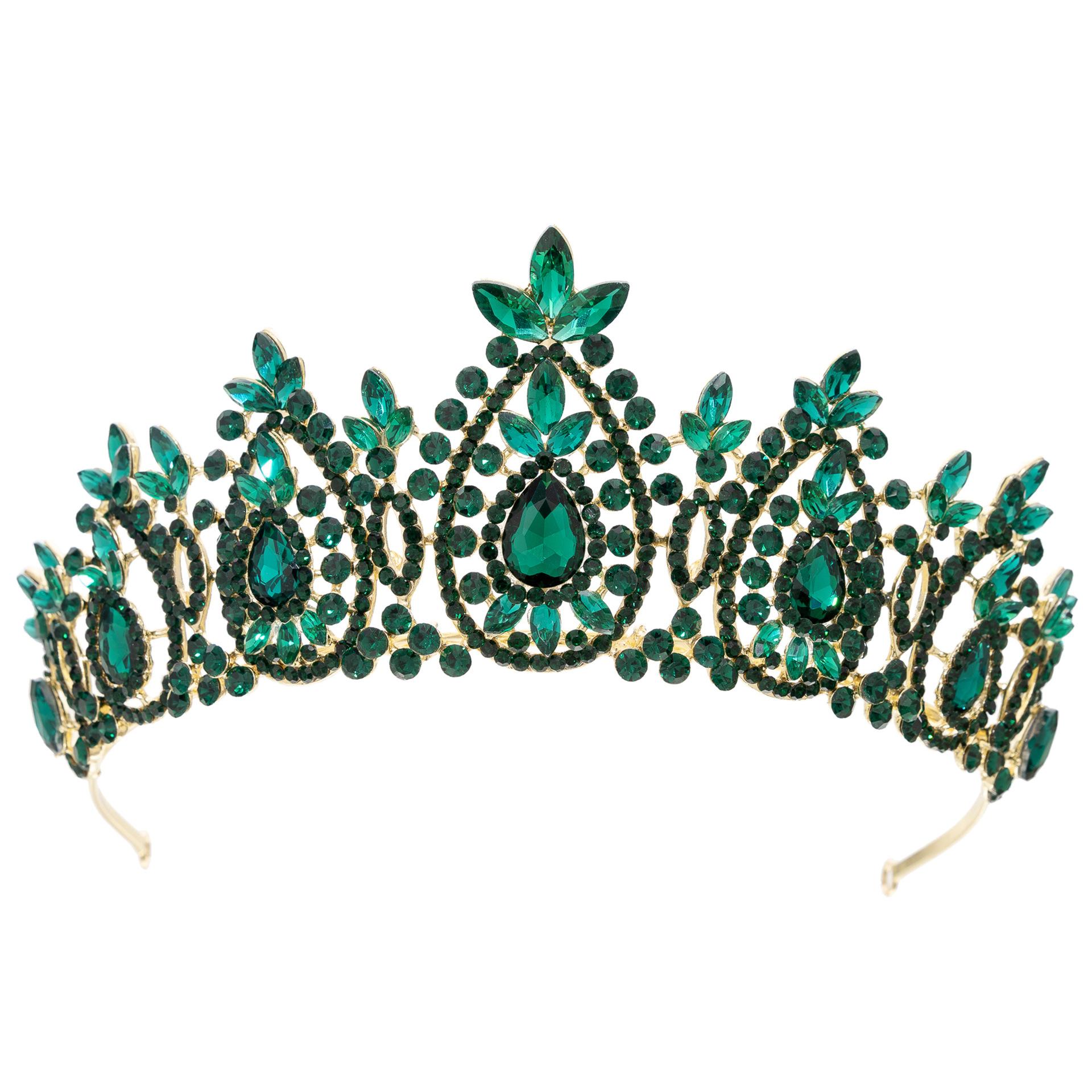 

Барокко Европейский и Американский Конкурс Красоты Свадебная Корона Тиара Сплав Кристалл Свадебная Повязка на Голову Аксессуары для Волос Корона