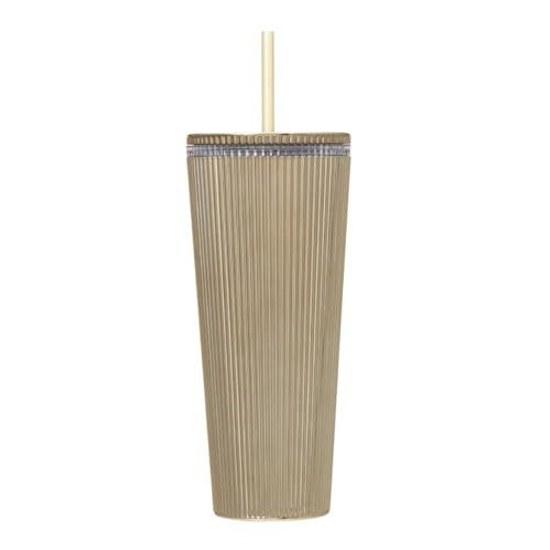 STARBUCKS Staba Starbaksu Holiday 2025 Elegante Logo Bicchiere Termico Tumbler Oro Champagne 710ml