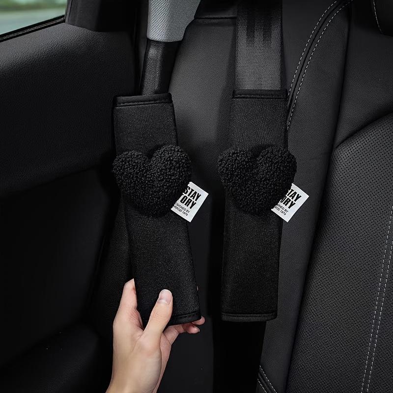 2pcs Love Heart Car Styling Seat Belt Cover Soft Chest Protection Car Seatbelt Shoulder Pad Neck Support Cushion Safety Belt Pad