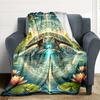 1pc Turtle Mandala Blanket Lightweight Flannel Blanket Throw Blanket For Sofa, Bed, Travel, Camping, Livingroom, Office yy251015191