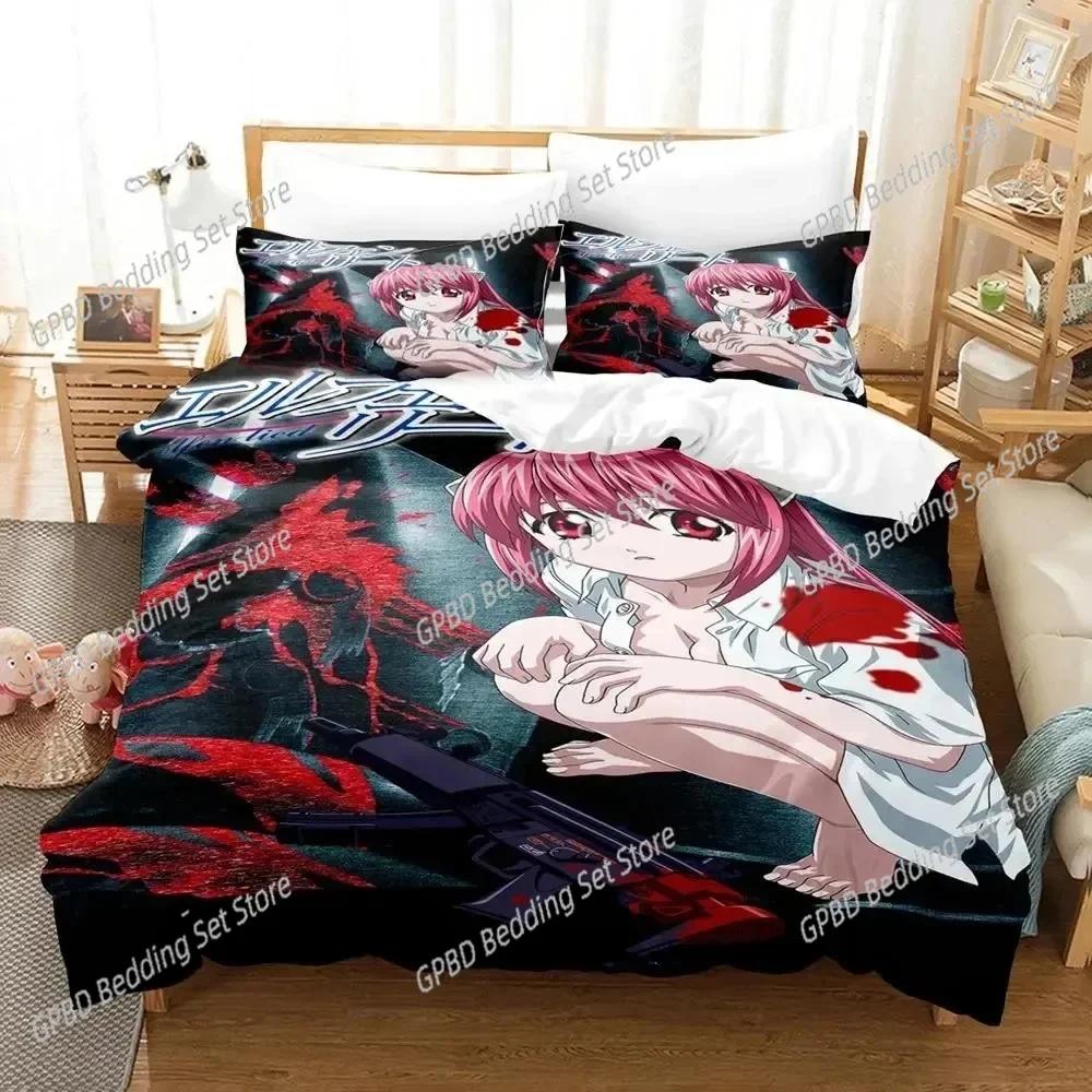 Comforter Anime Elfen Lied Bedding Set For Bedroom Soft Modern S Comefortable Kids And