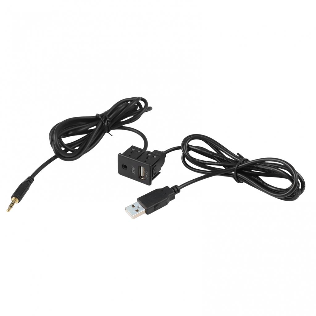 Car AUX USB Adapter Dash Mount USB Socket Anti-Corrosion Properties