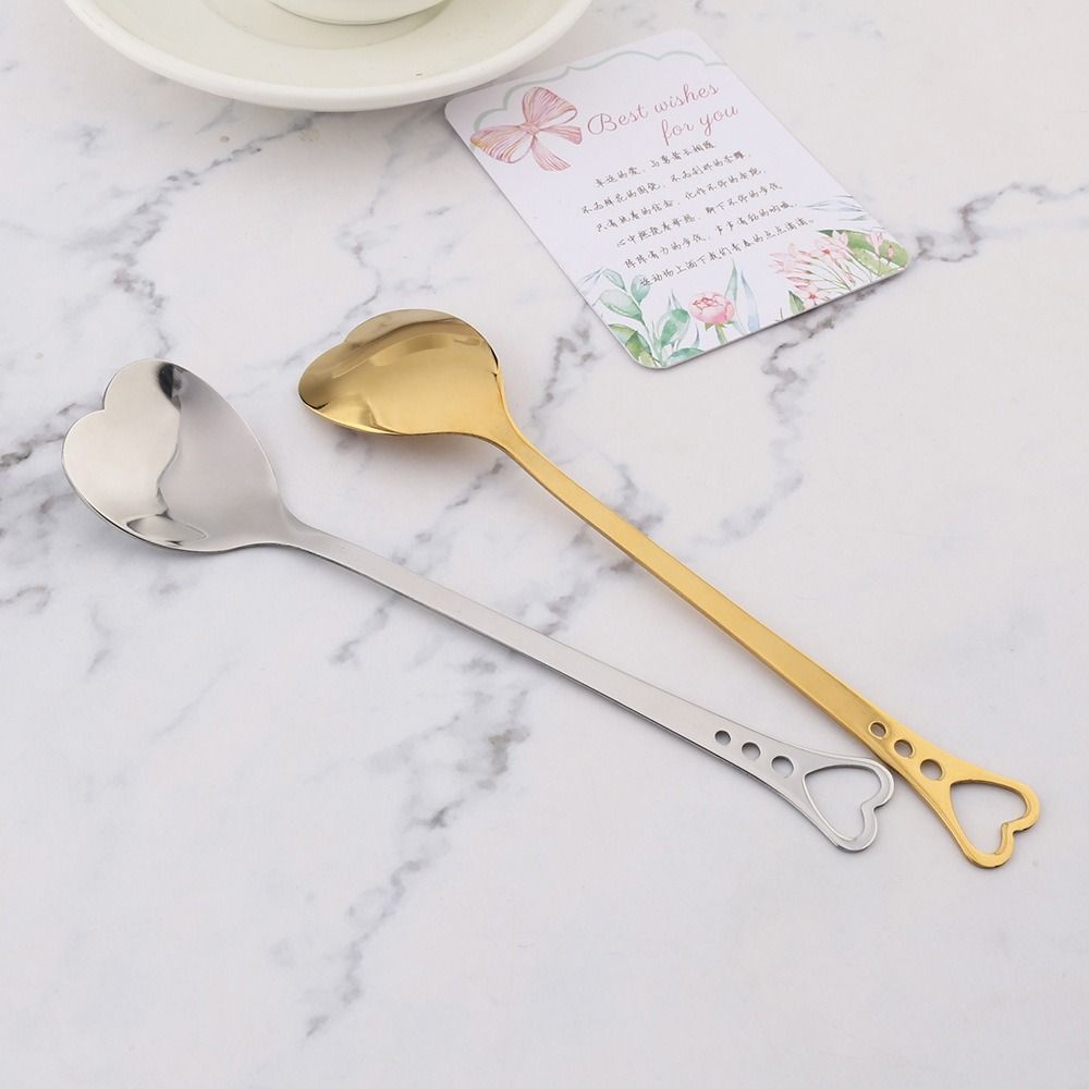 Bar Edelstahl Cartoon Espresso Eis Kaffee Löffel Teelöffel Eistee Rührlöffel Rührwerkzeug