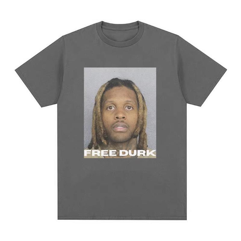 FREE DURK T Shirt Lil Durk Graphic T Shirts Unisexs Women Clothing Fashion Vintage Tshirt Casual Cozy Cotton Oversized Tee Shirts S