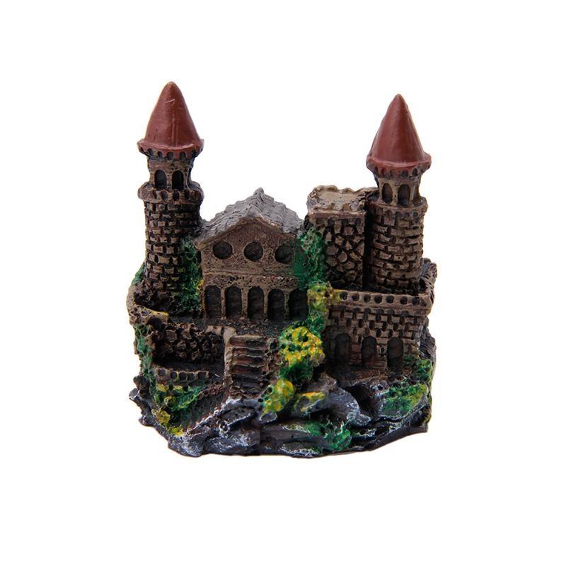  Aquarium Decoration Antique Resin Castle Providing Fish Shelters Hiding Spots