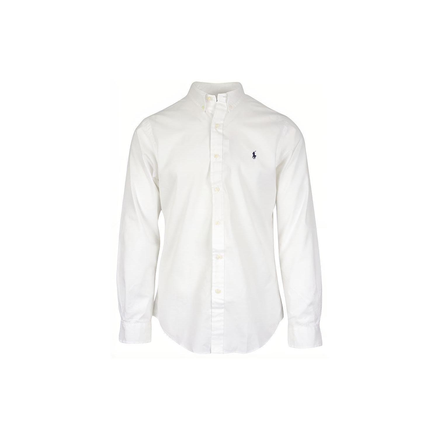 

Polo Ralph Lauren Рубашка с пуговицами на воротнике, свободного кроя, с длинным рукавом, мужская, белая 710736557002 XXL