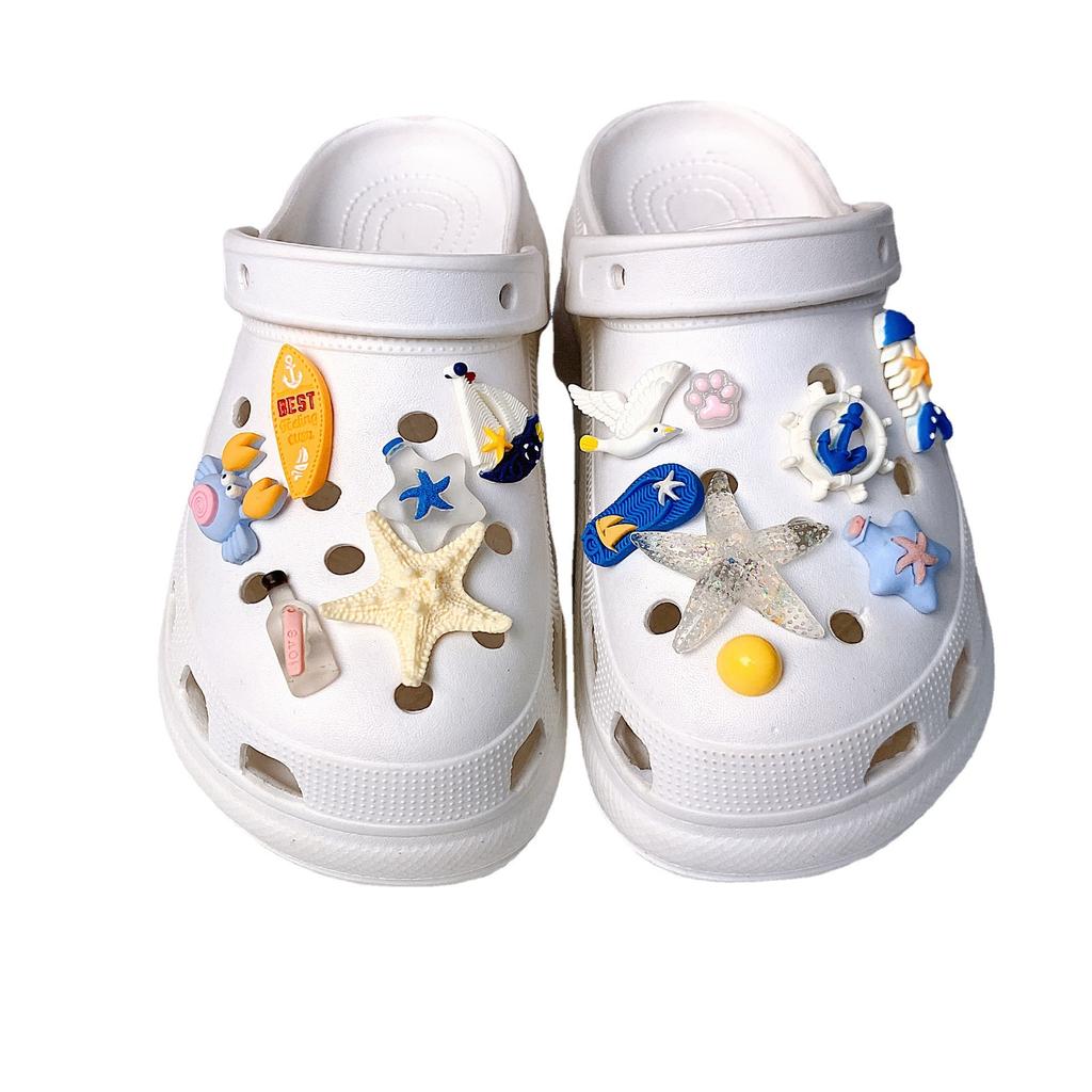 Shrimp Skin EBAY Hole Shoes Beach Starfish Crab Shoe Buckle Set DIY CROC Adaptation