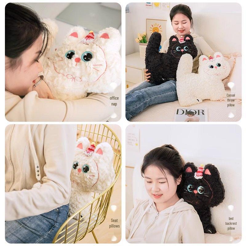 Biscuit Cat Plush Pillow - Sleeping, Backrest, Sofa Cushion, Office Nap, Car Pillow