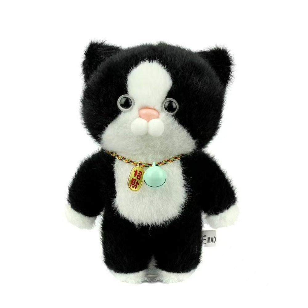 Fluffy Cat  Plush Bag Pendant Girl Heart Stuffed Kitten Keyring  Hanging Accessory