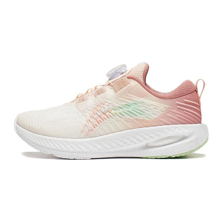 Li Ning Kids Kunpeng V2 Comfortable Shock Absorbing Durable Low Top Running Shoes Kids Running Shoes Pink White YKFT072-6