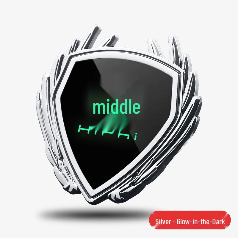 HiPhi X/Y/Z Car Metal Wing Badge - Decorative Car Emblem Sticker