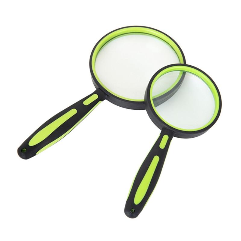 Optical Glass Magnifying Tool with Ergonomic Rubber Handle 5-10X Handheld Magnifier for Enhances Comfort and Usability