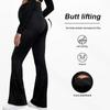 Autumn/Winter High Waist Maternity Yoga Pants with Belly Support & Flared Design