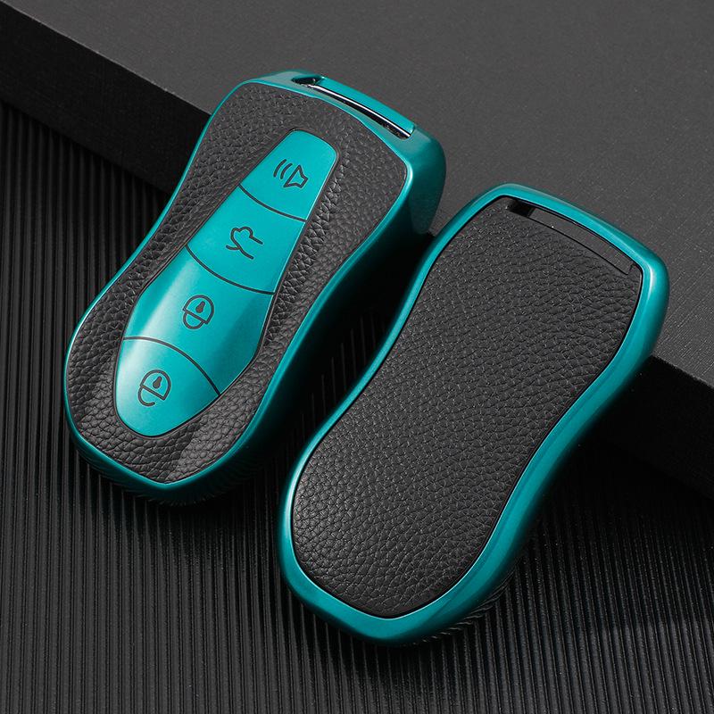 Geely Boyue Pro Key Case - Trendy Protective Leather Shell with Buckle for Xingyue S Remote