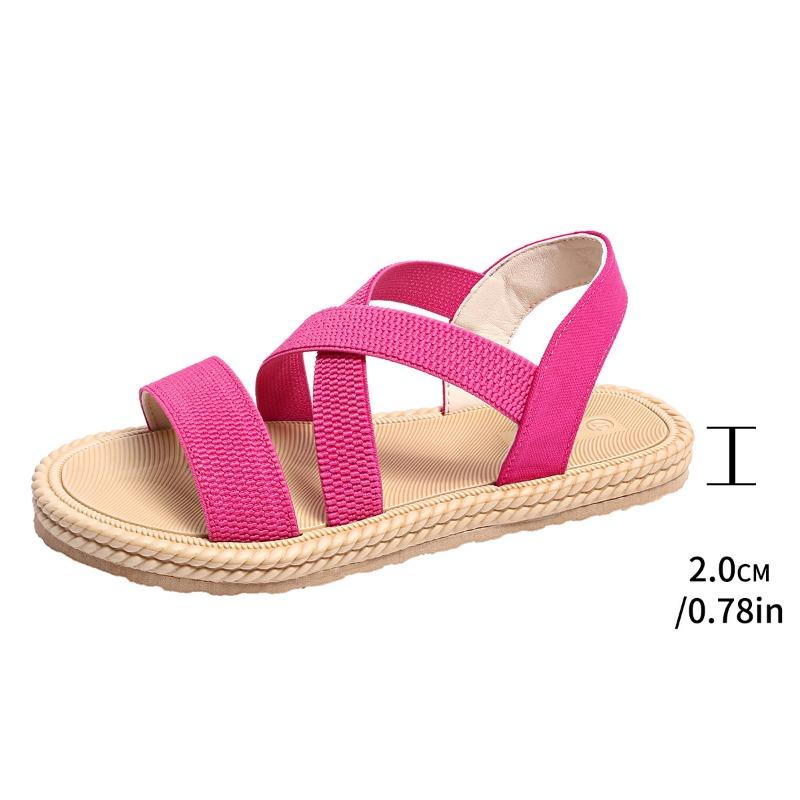 Lightweight Soft-soled Sandals Women's Summer Flat-soled Student Sandals Women's Round Head Breathable Beach Sandals