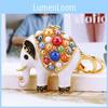 Adorable Multicolored Elephant Metal Keychain Keyring For Stylish Handbag Accessories