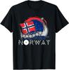 NEW LIMITED Boat Norwegian Flag Norway Viking Ship Pride Ocean Boating Tee S-5XL