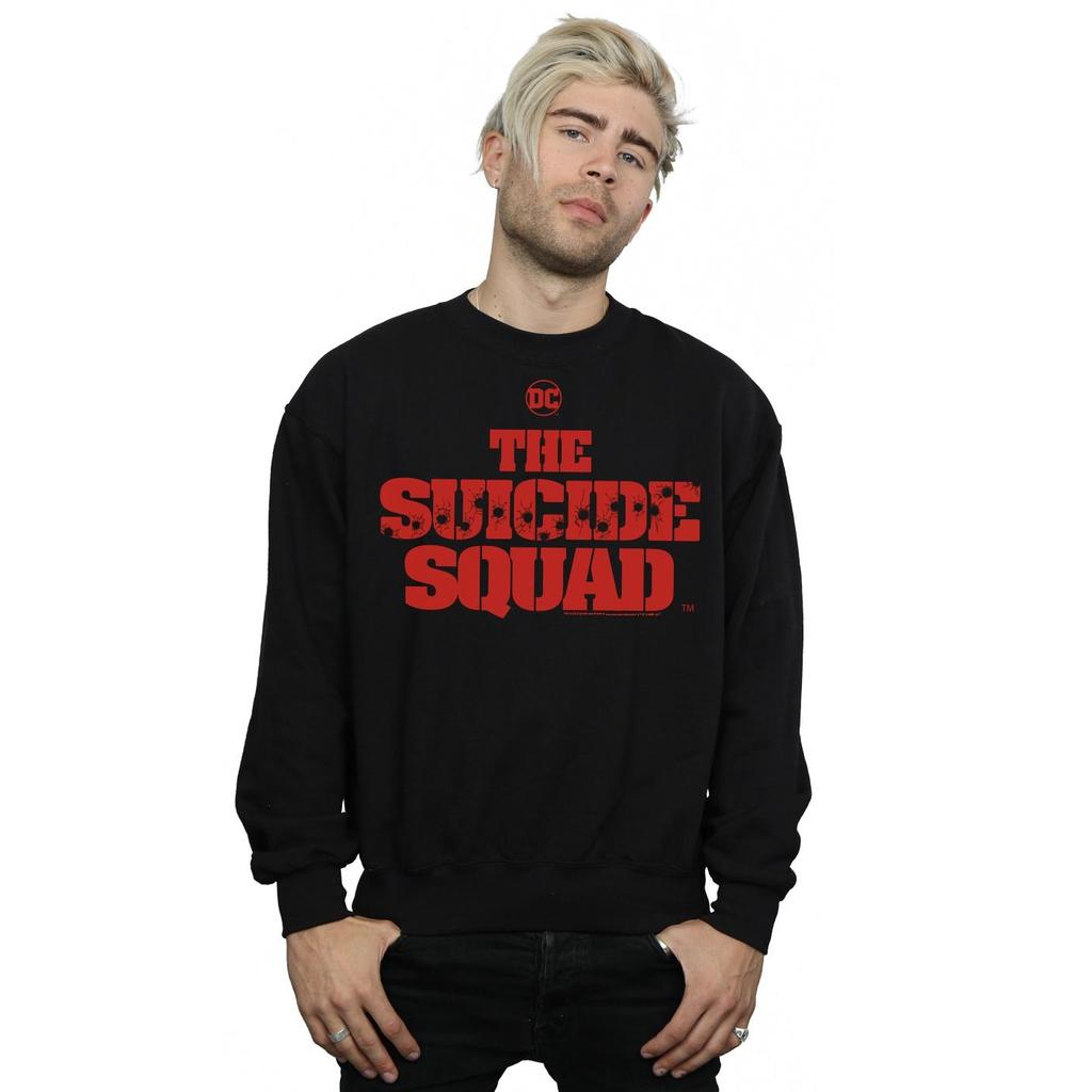 DC Comics Mens The Suicide Squad Movie Logo Sweatshirt