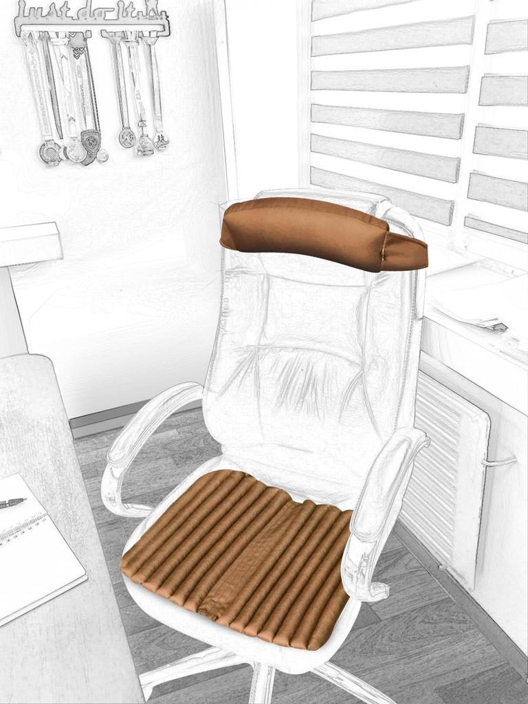 Pokrowce na krzesła wykonawcze Ekkoseat, wypełniacz z łuski gryki