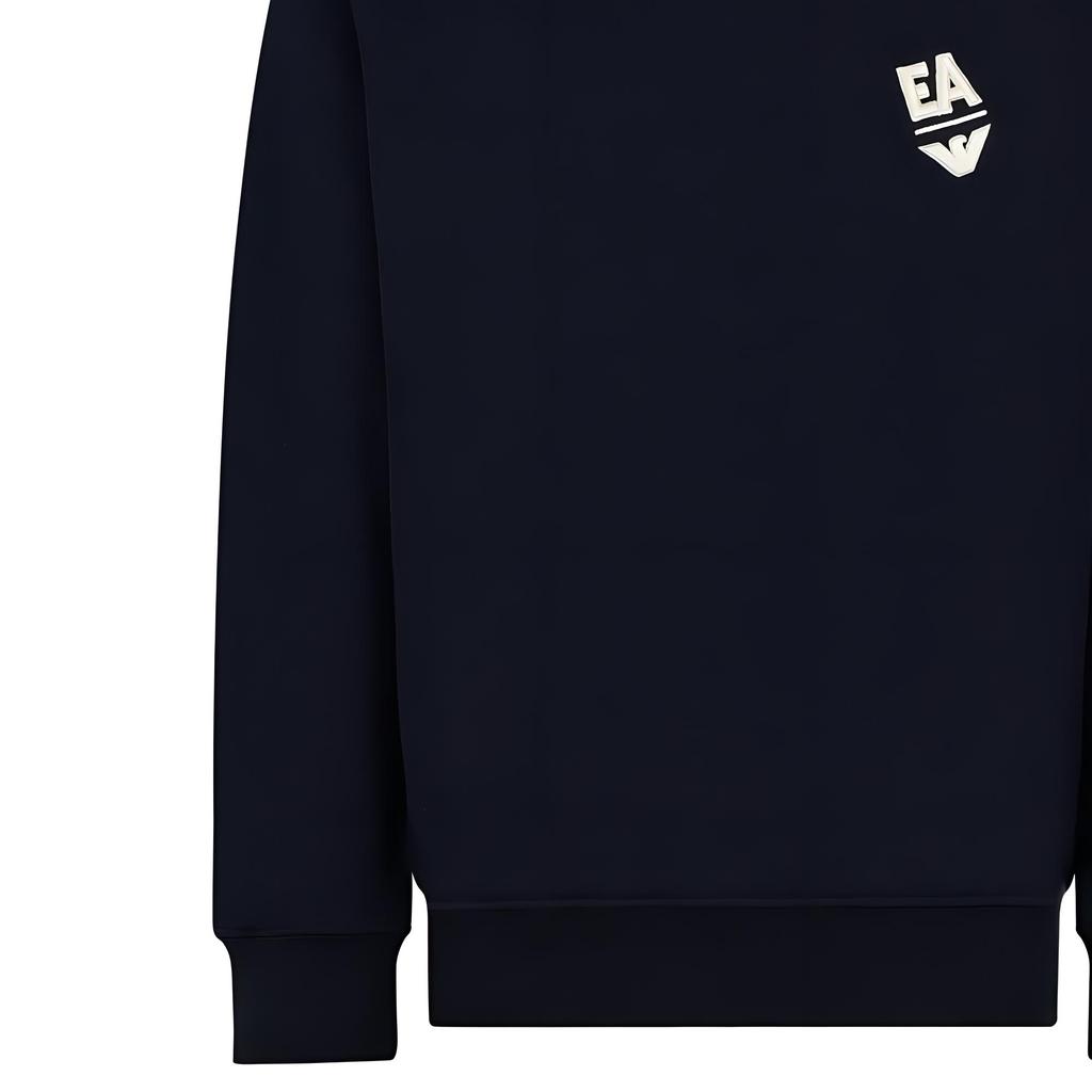 Emporio Armani EA Letter Print Crew Neck Casual Pullover Sweatshirt Men Sweatshirt Blue 3D1MEC-1JODZ-10965