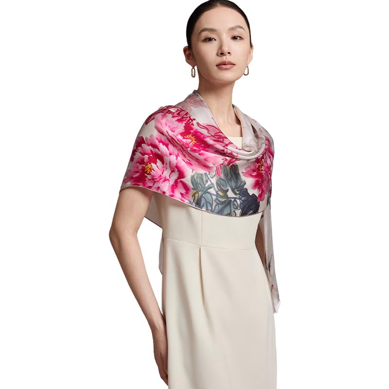 100% Mulberry Silk Long Scarf for Women