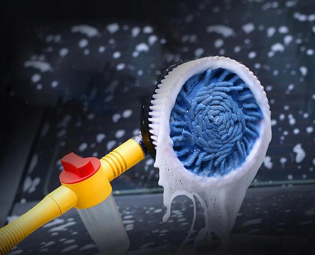Car Washer Brush For Washing Cars Rotary With Liquid Dispenser Hose 5M
