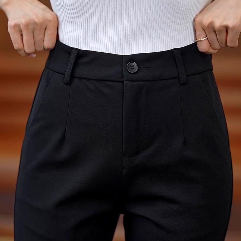 Women's Suit Pants Spring Summer New High Waist Slimming Black Skinny Casual Pants Petite Harem Pants Nine-point Trousers