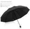 Large Vinyl Umbrella with Ten Ribs and Flat Edges, Dual-Use for Sun and Rain, with Logo, Business-Style Men's Sunshade Umbrella