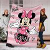 Customizable Minnie Throw Blanket – Personalized Name, All-Season Cozy Snug Blanket, Machine Washable, Personalized Blanket