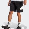 Adidas Logo Print Straight-Leg Athletic Shorts Men Bottoms Black White IC3737