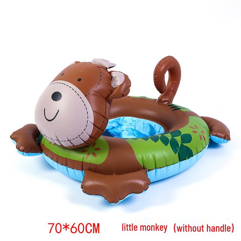 Thickened Cartoon Monkey Baby Swim Float with Handles