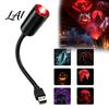 Tragbare USB-betriebene Lampe Halloween Nachtlicht Projektor 6 Horror Projektionsscheiben 360-Grad-Einstellung Kürbis Muster LED Atmosphäre