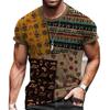 Africká grafická trička Barevné abstraktní umění 3D potisk Pánské Dámské tričko Dovolená Streetwear Harajuku Dětské Topy Trička Oblečení