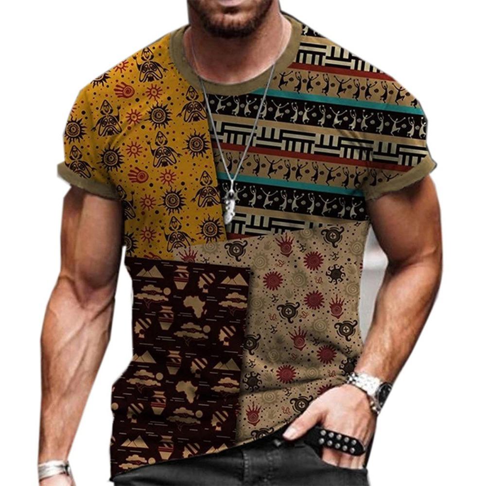 Africká grafická trička Barevné abstraktní umění 3D potisk Pánské Dámské tričko Dovolená Streetwear Harajuku Dětské Topy Trička Oblečení