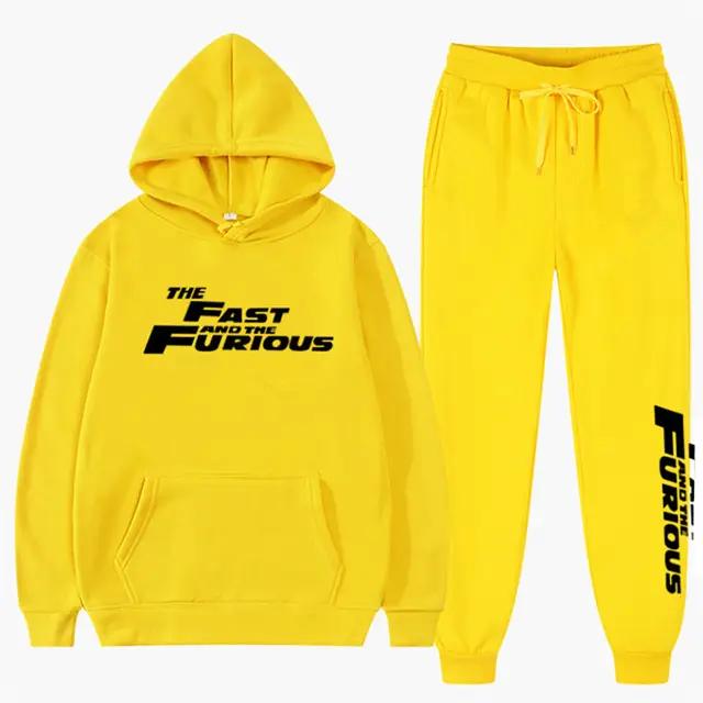 Nou în Set de hanorace Îmbrăcăminte Îmbrăcăminte sport Marca de modă Pulover imprimat cu litere Trening 2 piese Outfits pentru femei