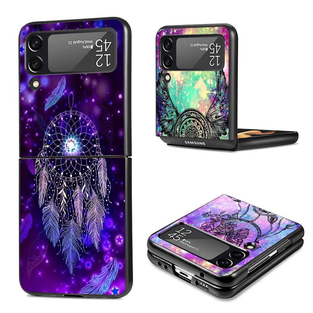 Retro Feather Dreamcatcher Phone Case For Samsung Galaxy Z Flip7 Flip6 5G Flip5 Flip4 Flip3 ZFlip 7 6 3 4 5 Shockproof Back Cove