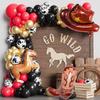 Western Cowboy Festival Party Ornaments Balloons Children'S Baby Birthday Horse Racing Festival Arrangement Props Aluminum Film Balloons