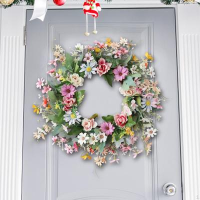 Blumengirlande, Gänseblümchenkranz für die Haustür, Frühlingsdekoration, Geschenk, Wandbehang, Ornament, künstlich