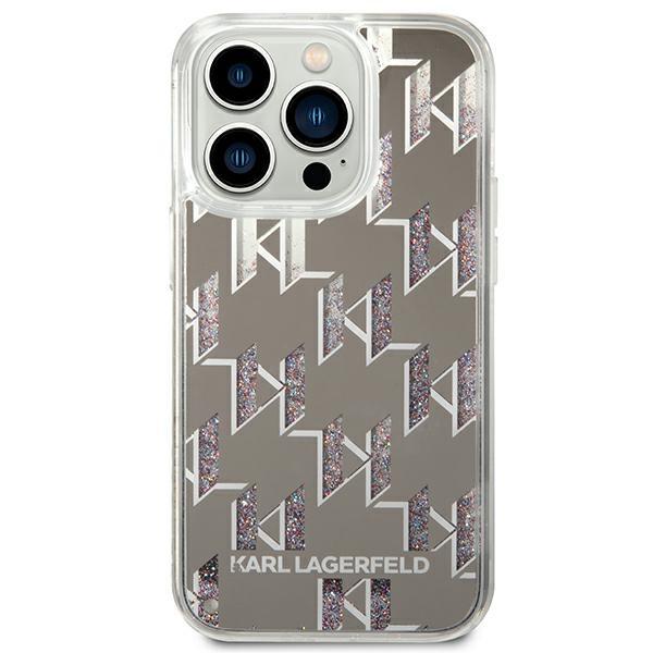 Karl Lagerfeld Klhcp14Llmnms Iphone 14 Pro 6,1 Hardcase Srebrny/Silver Liquid Glitter Monogram