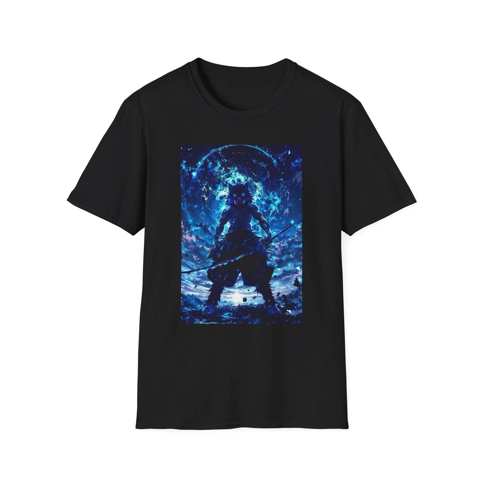 Demon Slayer Unisex JL Anime T-Shirt Softstyle - Hashibira Dark Blue 110